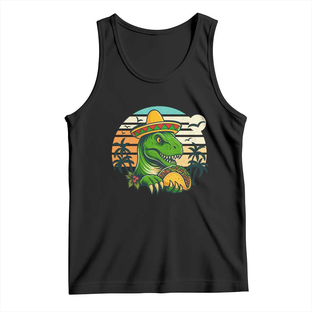 Funny Tacos Dinosaur Tank Top Mexican Food Lover Gift - Wonder Print Shop