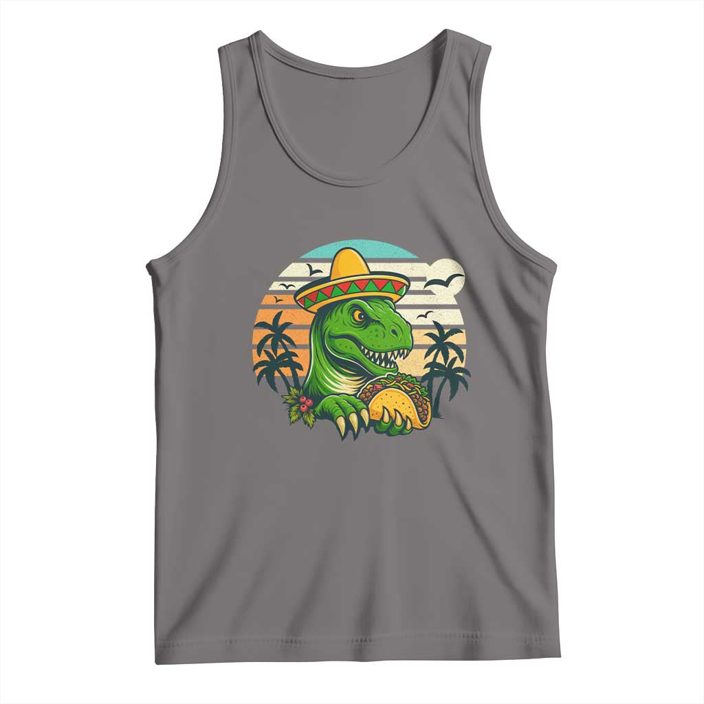 Funny Tacos Dinosaur Tank Top Mexican Food Lover Gift - Wonder Print Shop