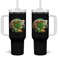Funny Tacos Dinosaur Tumbler With Handle Mexican Food Lover Gift