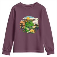 Funny Tacos Dinosaur Youth Sweatshirt Mexican Food Lover Gift - Wonder Print Shop