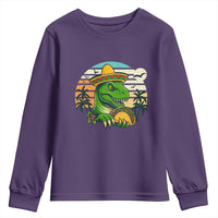 Funny Tacos Dinosaur Youth Sweatshirt Mexican Food Lover Gift - Wonder Print Shop