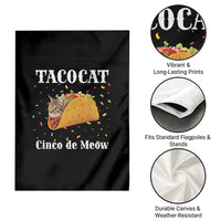Funny Taco Cat Cinco De Meow Garden Flag Mexican Food Lover Gift - Wonder Print Shop