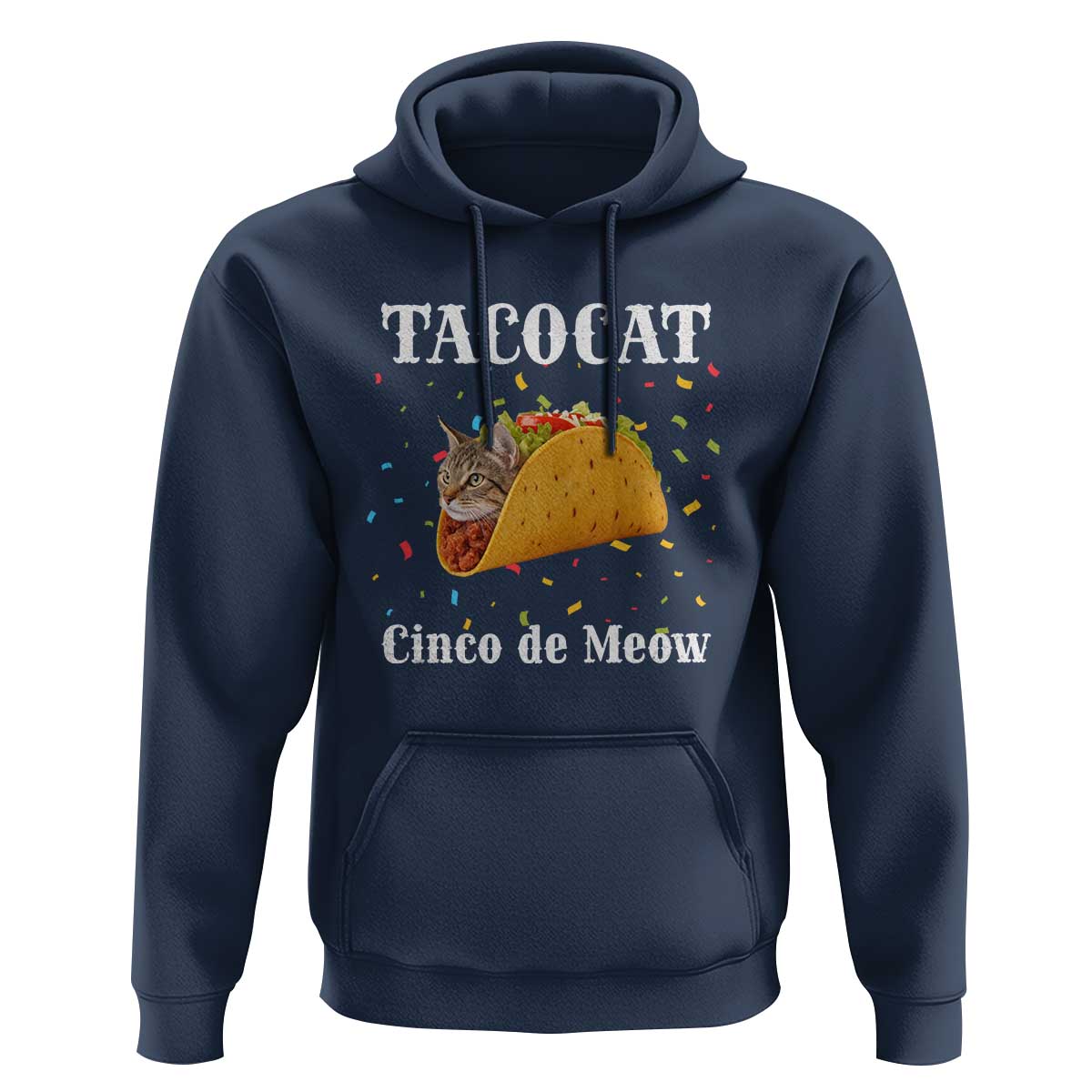 Funny Taco Cat Cinco De Meow Hoodie Mexican Food Lover Gift - Wonder Print Shop