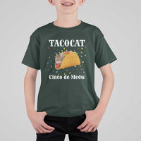 Funny Taco Cat Cinco De Meow T Shirt For Kid Mexican Food Lover Gift - Wonder Print Shop