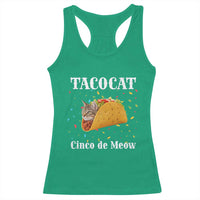 Funny Taco Cat Cinco De Meow Racerback Tank Top Mexican Food Lover Gift - Wonder Print Shop