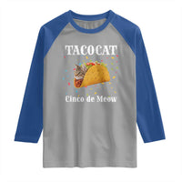 Funny Taco Cat Cinco De Meow Raglan Shirt Mexican Food Lover Gift - Wonder Print Shop