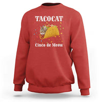 Funny Taco Cat Cinco De Meow Sweatshirt Mexican Food Lover Gift - Wonder Print Shop