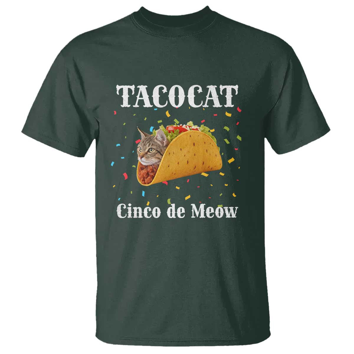 Funny Taco Cat Cinco De Meow T Shirt Mexican Food Lover Gift - Wonder Print Shop