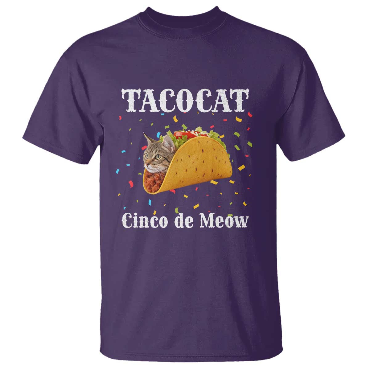 Funny Taco Cat Cinco De Meow T Shirt Mexican Food Lover Gift - Wonder Print Shop
