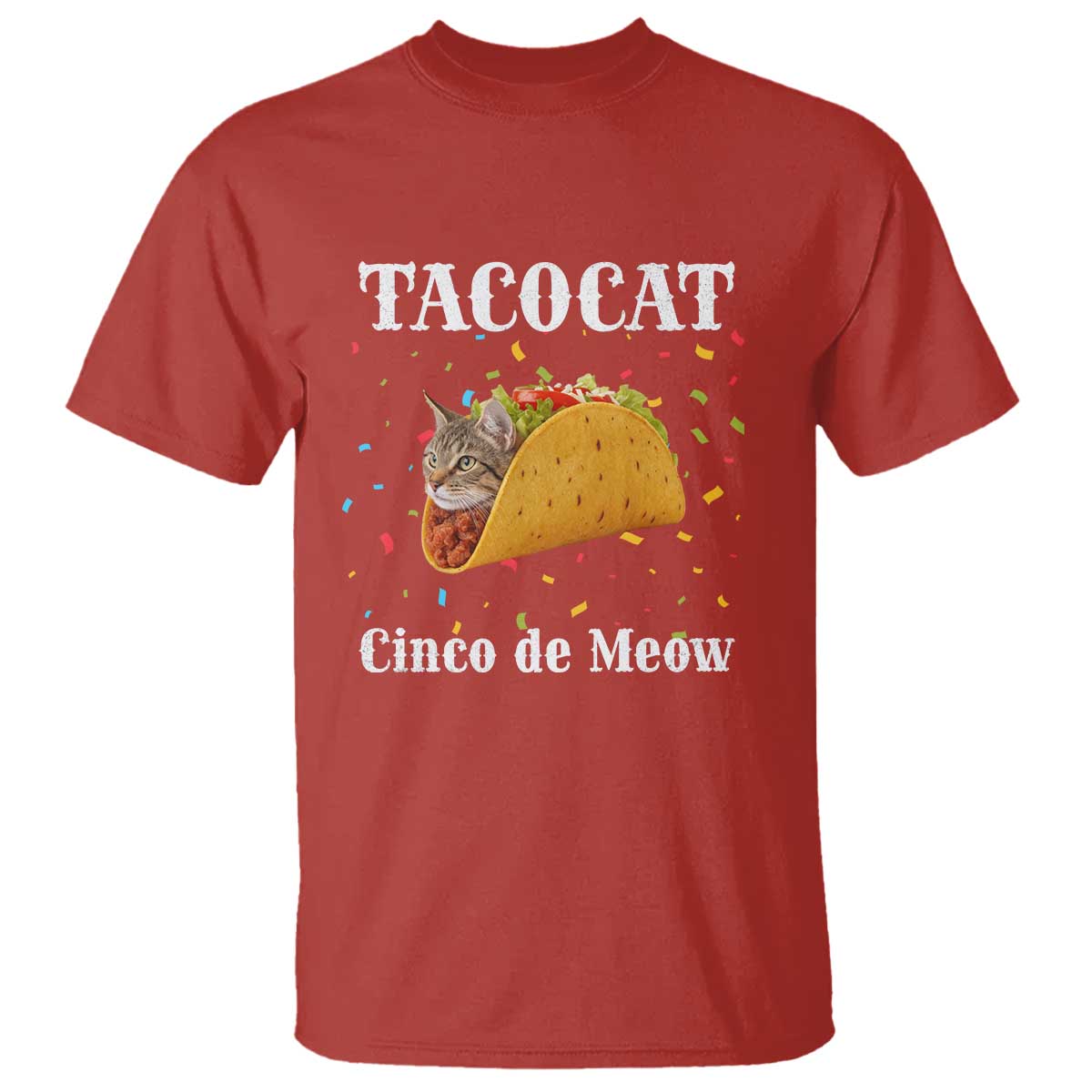 Funny Taco Cat Cinco De Meow T Shirt Mexican Food Lover Gift - Wonder Print Shop