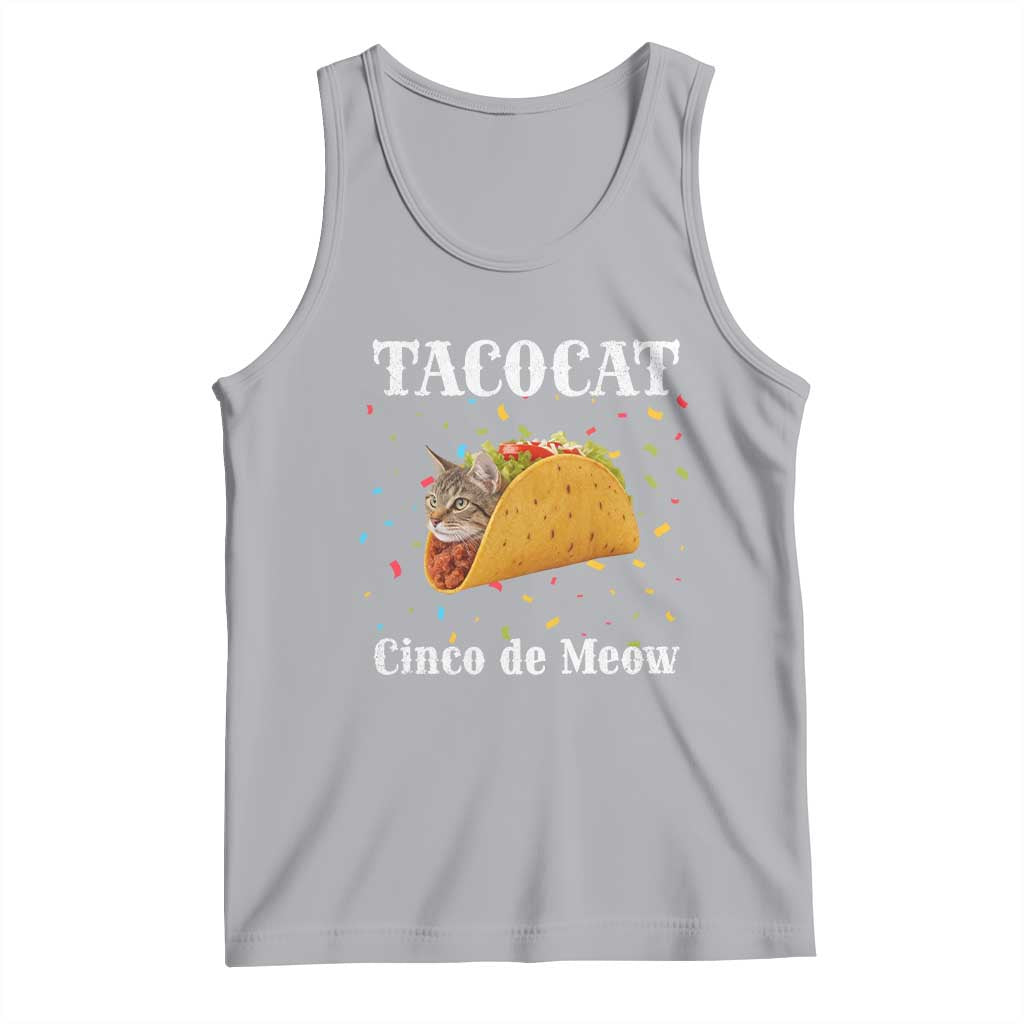 Funny Taco Cat Cinco De Meow Tank Top Mexican Food Lover Gift - Wonder Print Shop