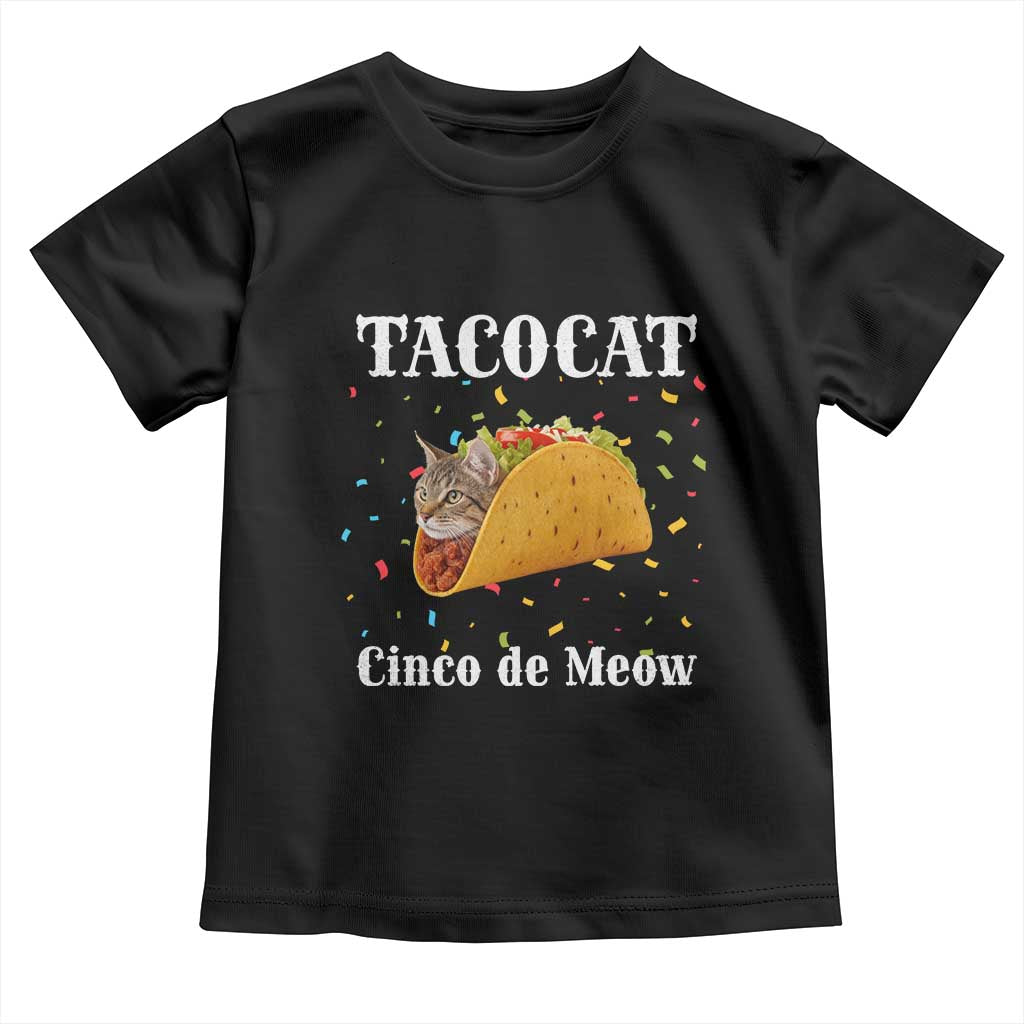 Funny Taco Cat Cinco De Meow Toddler T Shirt Mexican Food Lover Gift - Wonder Print Shop