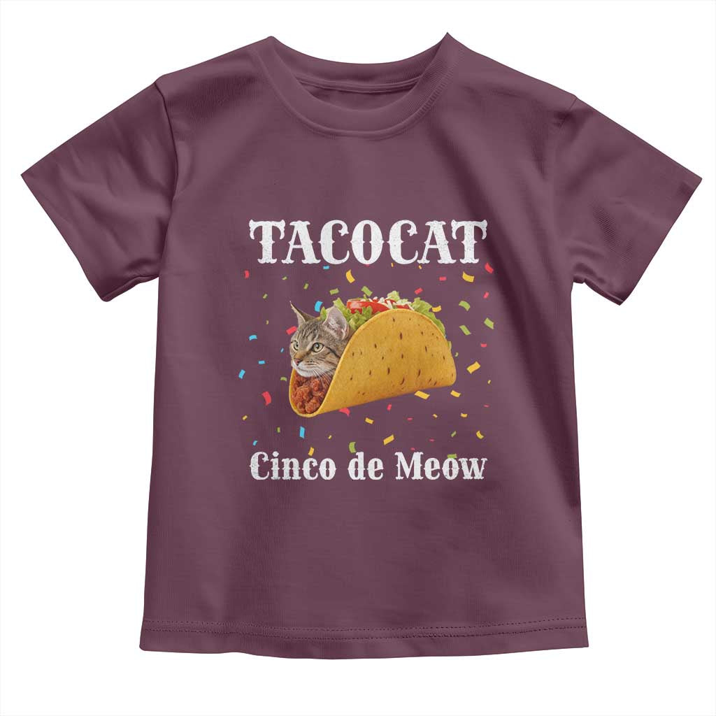 Funny Taco Cat Cinco De Meow Toddler T Shirt Mexican Food Lover Gift - Wonder Print Shop