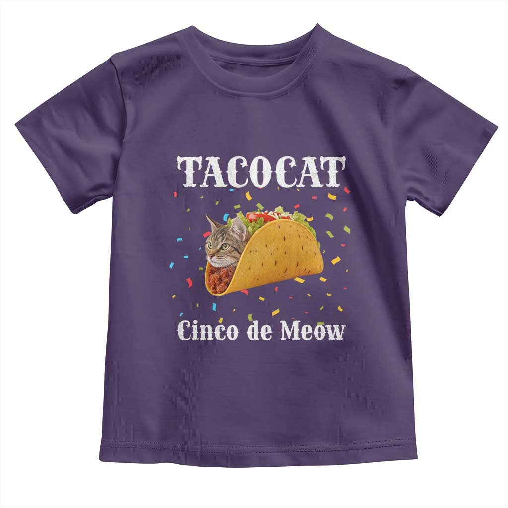Funny Taco Cat Cinco De Meow Toddler T Shirt Mexican Food Lover Gift - Wonder Print Shop