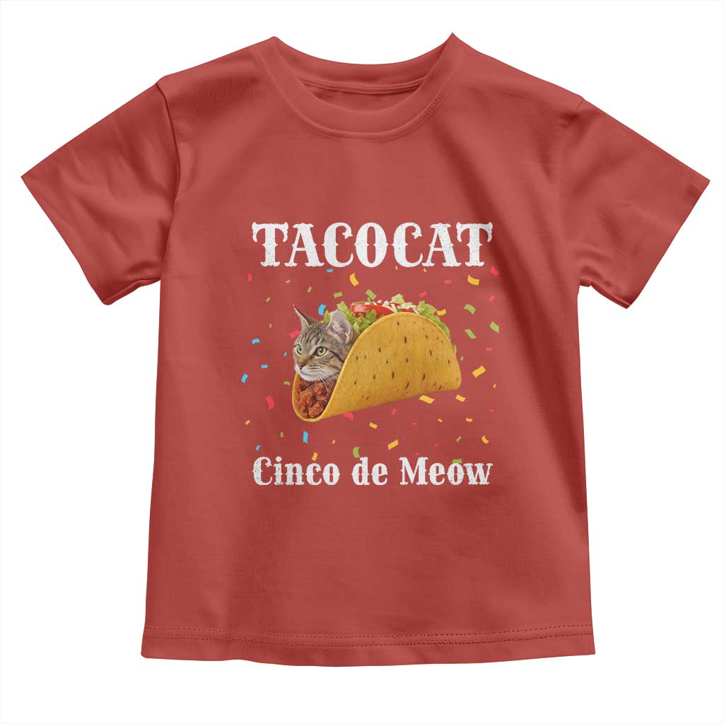 Funny Taco Cat Cinco De Meow Toddler T Shirt Mexican Food Lover Gift - Wonder Print Shop