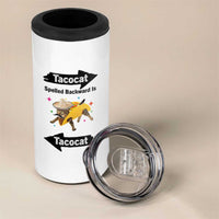 Funny Tacocat Spelled Backward Is Tacocat 4 in 1 Can Cooler Tumbler Mexican Food Lover Gift