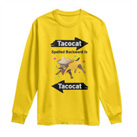 Funny Tacocat Spelled Backward Is Tacocat Long Sleeve Shirt Mexican Food Lover Gift - Wonder Print Shop