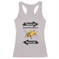 Funny Tacocat Spelled Backward Is Tacocat Racerback Tank Top Mexican Food Lover Gift - Wonder Print Shop