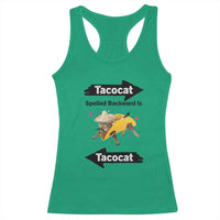 Funny Tacocat Spelled Backward Is Tacocat Racerback Tank Top Mexican Food Lover Gift - Wonder Print Shop