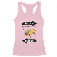 Funny Tacocat Spelled Backward Is Tacocat Racerback Tank Top Mexican Food Lover Gift - Wonder Print Shop