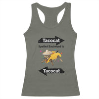 Funny Tacocat Spelled Backward Is Tacocat Racerback Tank Top Mexican Food Lover Gift - Wonder Print Shop