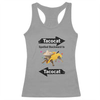 Funny Tacocat Spelled Backward Is Tacocat Racerback Tank Top Mexican Food Lover Gift - Wonder Print Shop
