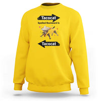 Funny Tacocat Spelled Backward Is Tacocat Sweatshirt Mexican Food Lover Gift - Wonder Print Shop