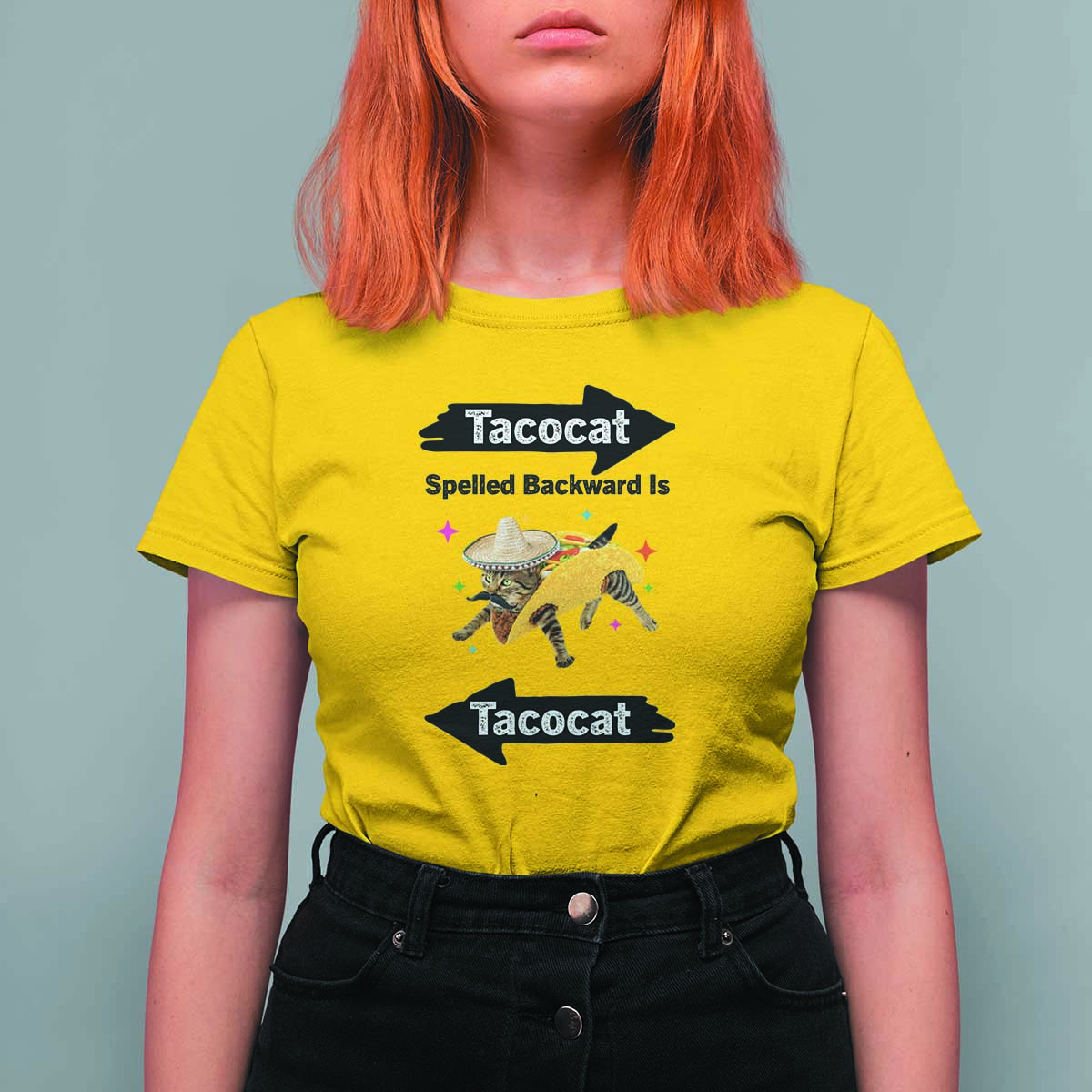 Funny Tacocat Spelled Backward Is Tacocat T Shirt For Women Mexican Food Lover Gift - Wonder Print Shop