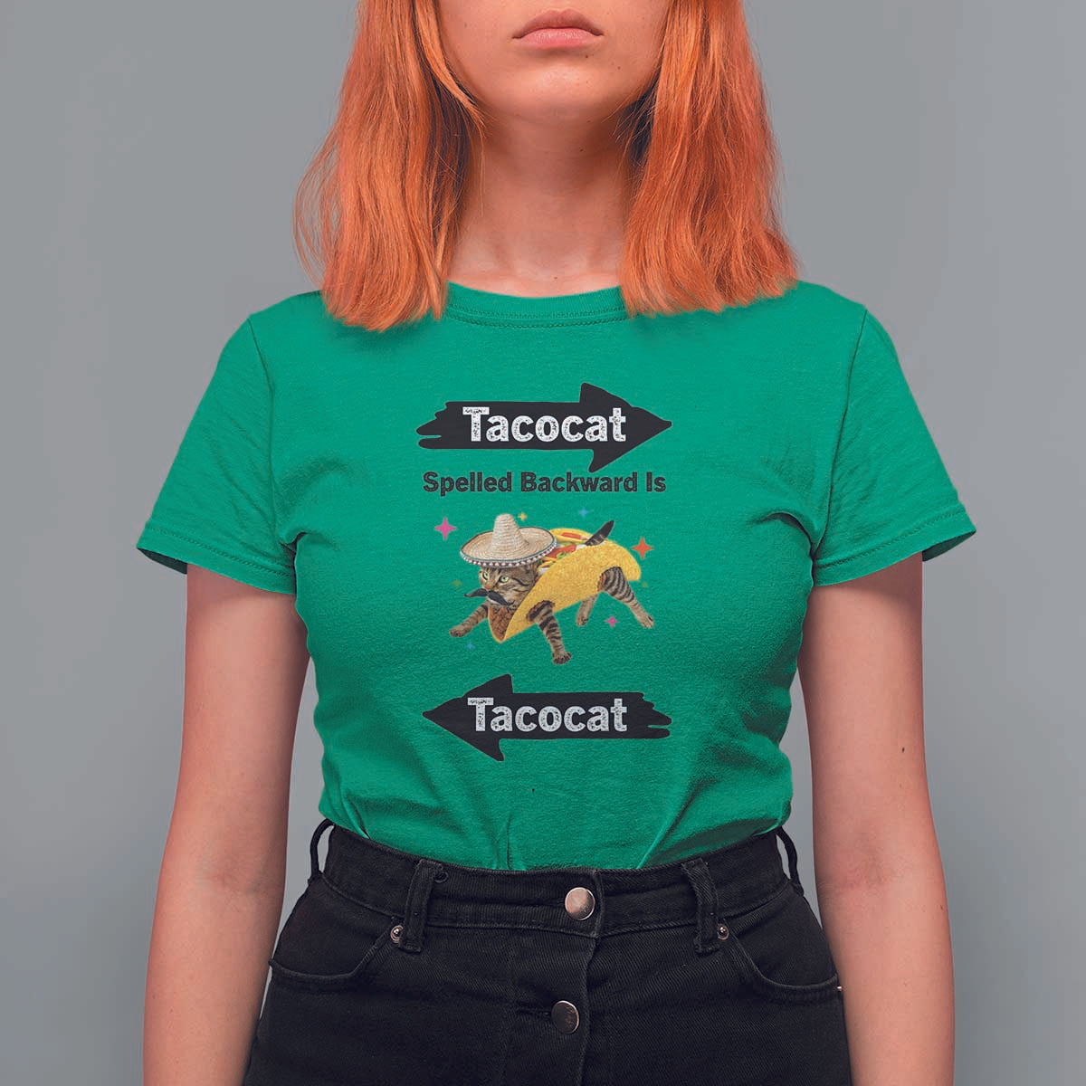 Funny Tacocat Spelled Backward Is Tacocat T Shirt For Women Mexican Food Lover Gift - Wonder Print Shop