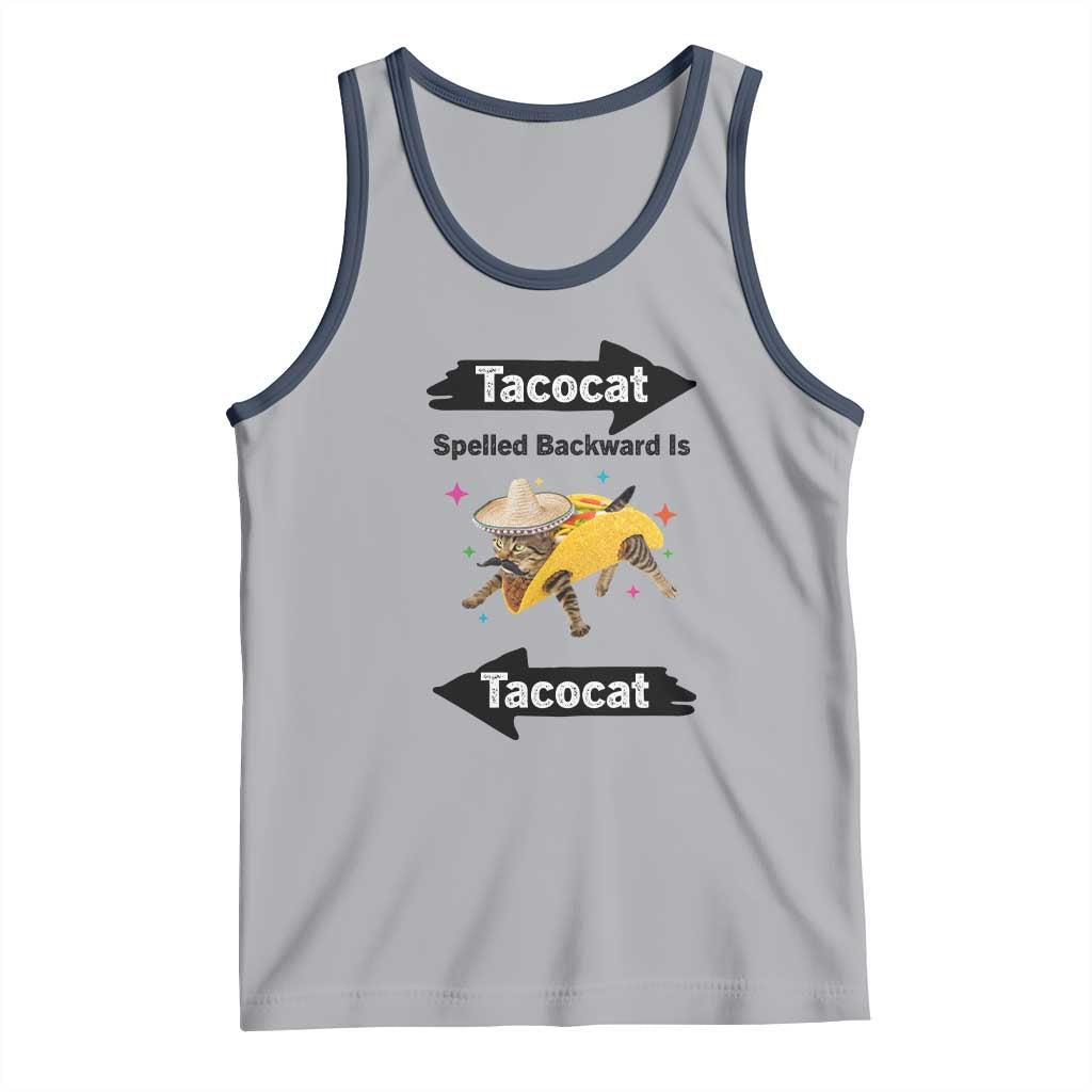 Funny Tacocat Spelled Backward Is Tacocat Tank Top Mexican Food Lover Gift - Wonder Print Shop