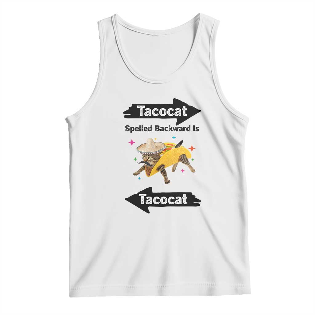 Funny Tacocat Spelled Backward Is Tacocat Tank Top Mexican Food Lover Gift - Wonder Print Shop
