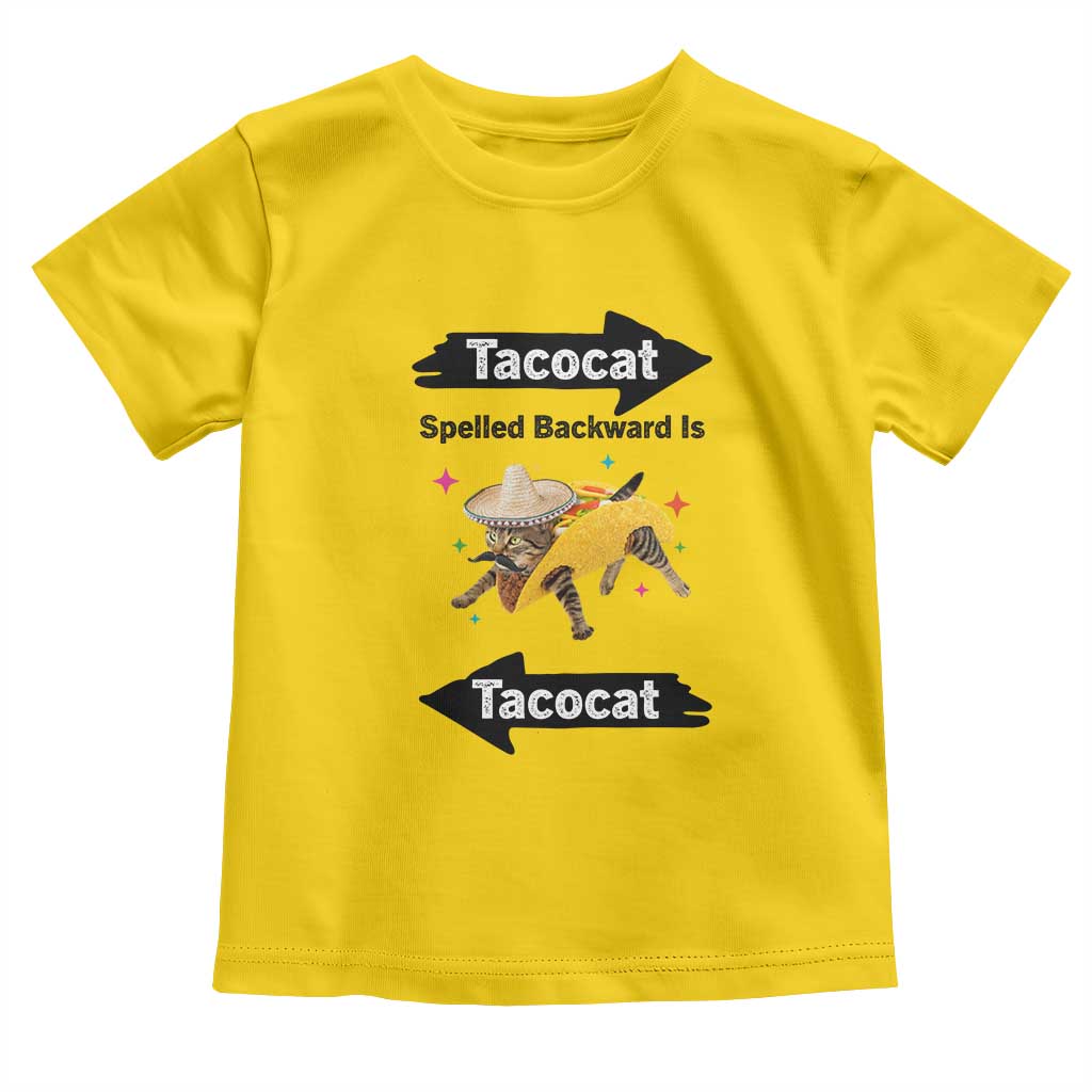 Funny Tacocat Spelled Backward Is Tacocat Toddler T Shirt Mexican Food Lover Gift - Wonder Print Shop
