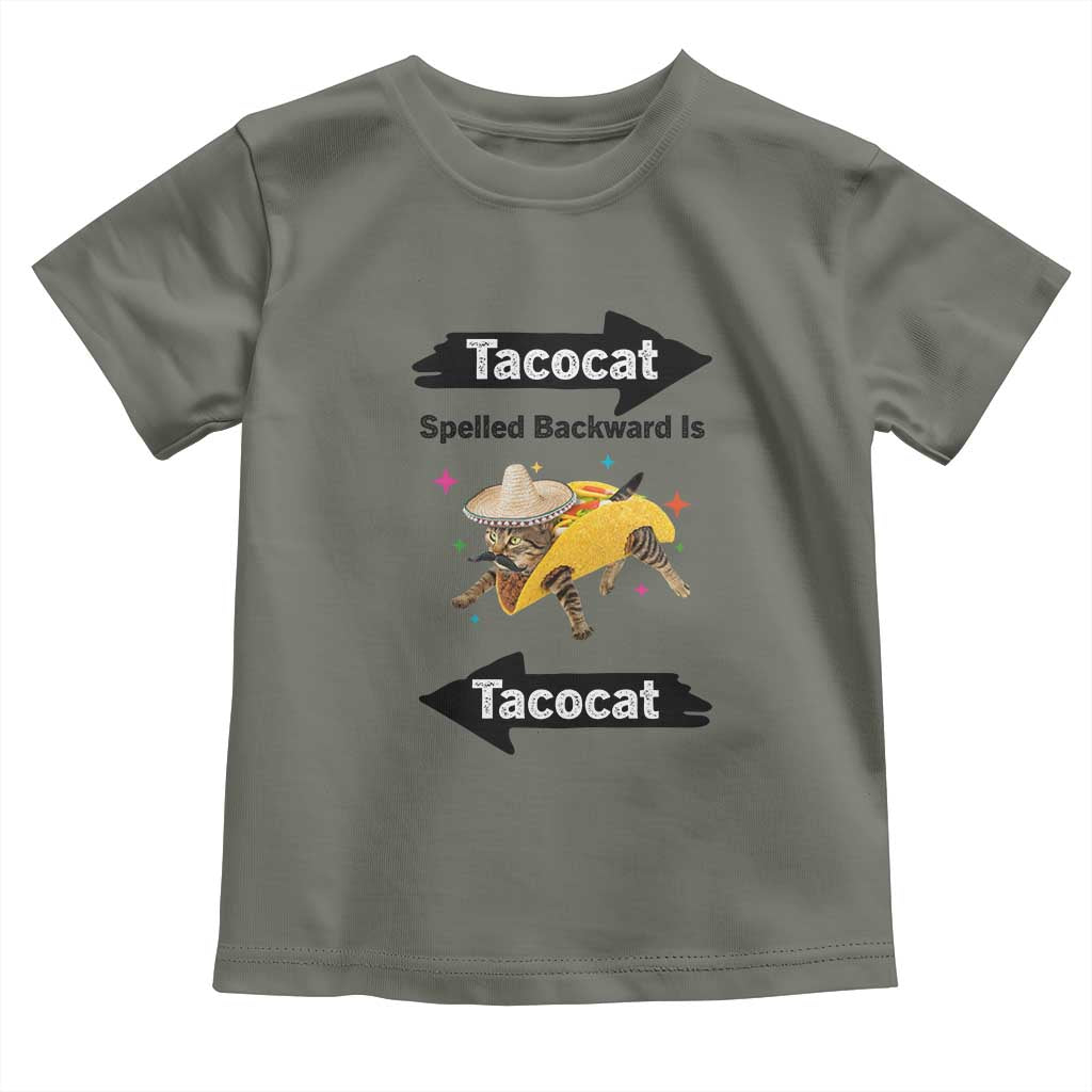 Funny Tacocat Spelled Backward Is Tacocat Toddler T Shirt Mexican Food Lover Gift - Wonder Print Shop