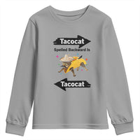 Funny Tacocat Spelled Backward Is Tacocat Youth Sweatshirt Mexican Food Lover Gift - Wonder Print Shop