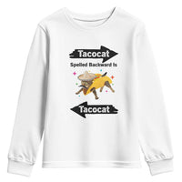 Funny Tacocat Spelled Backward Is Tacocat Youth Sweatshirt Mexican Food Lover Gift - Wonder Print Shop