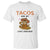 Tacos Are My Love Language T Shirt Funny Cat Eating Taco - Wonder Print Shop