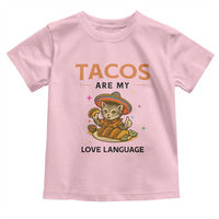 Tacos Are My Love Language Toddler T Shirt Funny Cat Eating Taco - Wonder Print Shop