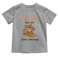 Tacos Are My Love Language Toddler T Shirt Funny Cat Eating Taco - Wonder Print Shop