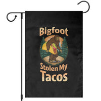 Funny Bigfoot Stole My Tacos Garden Flag Sasquatch Taco Lover
