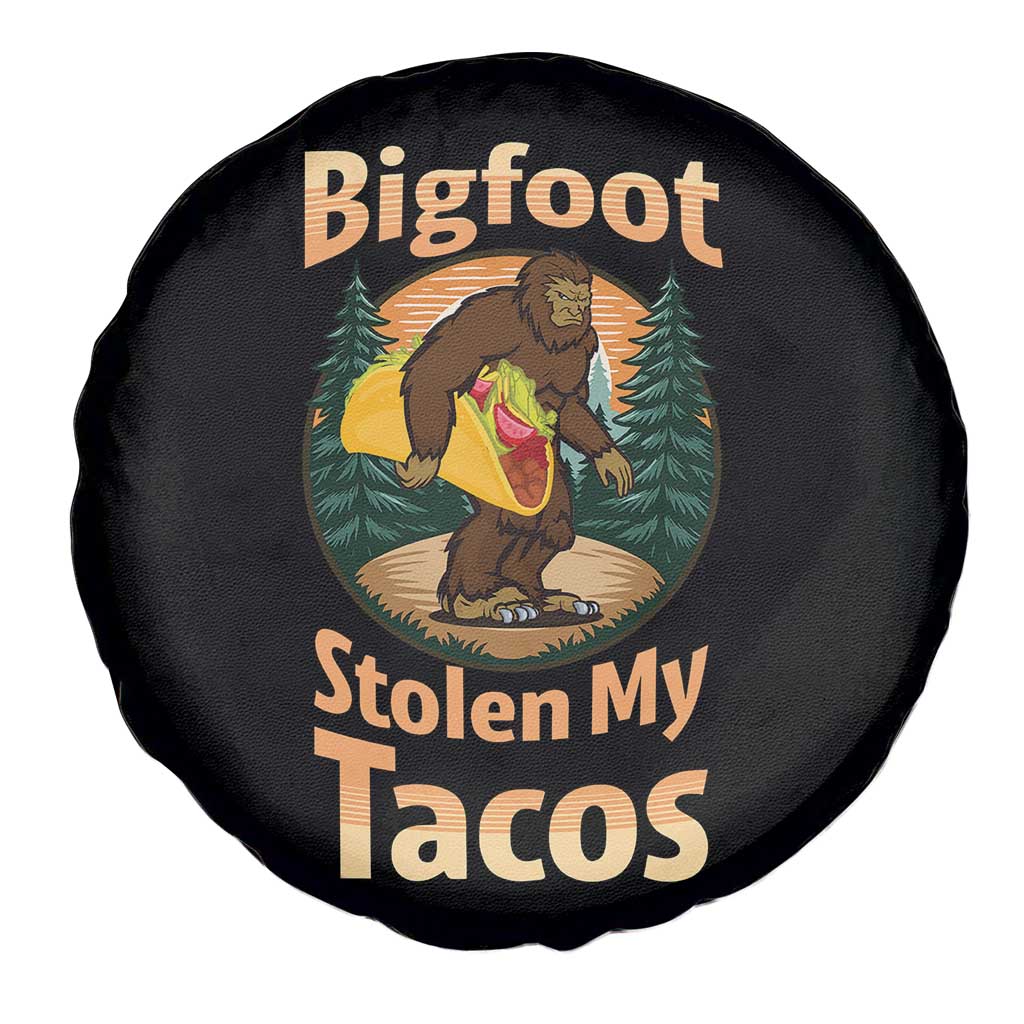 Funny Bigfoot Stole My Tacos Spare Tire Cover Sasquatch Taco Lover