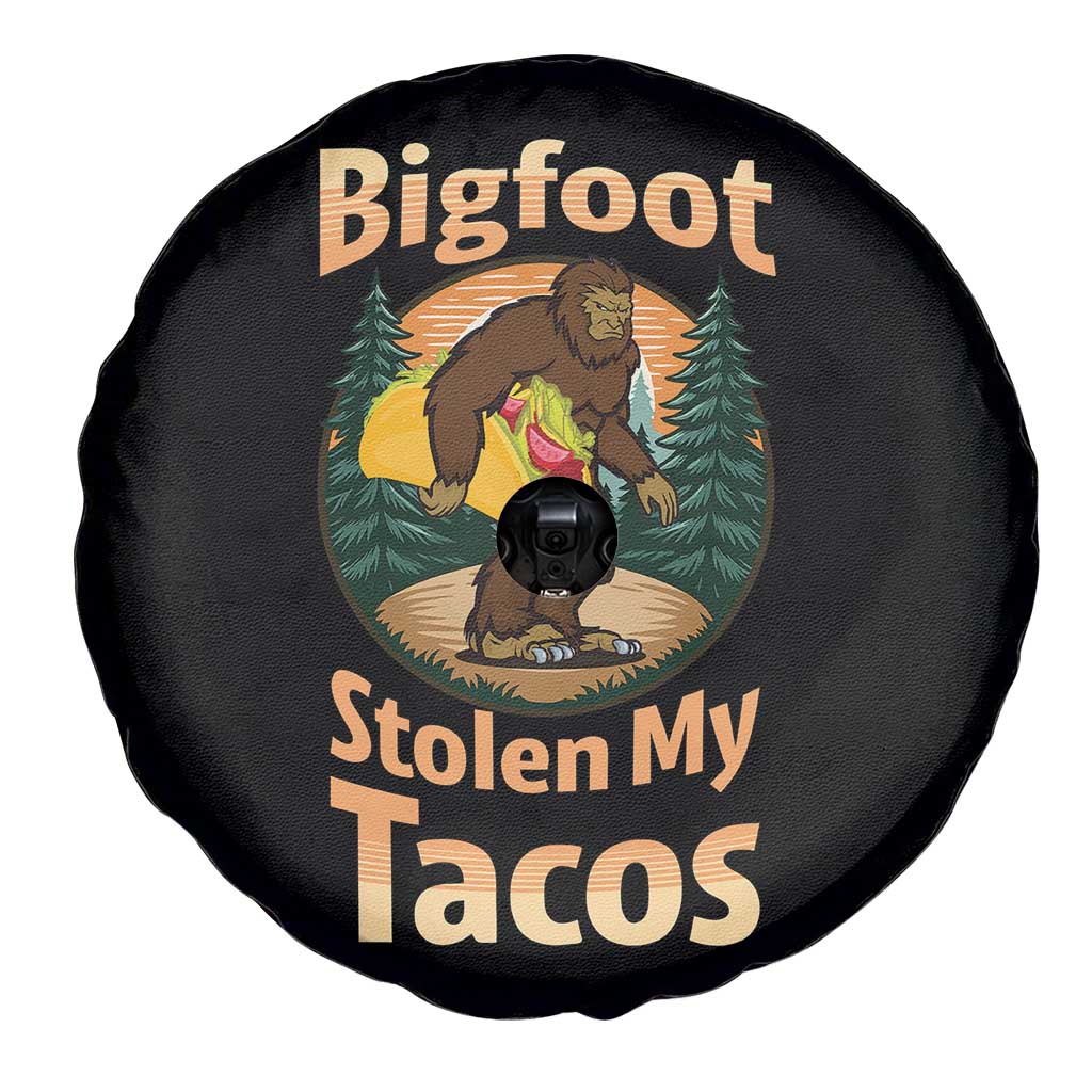 Funny Bigfoot Stole My Tacos Spare Tire Cover Sasquatch Taco Lover