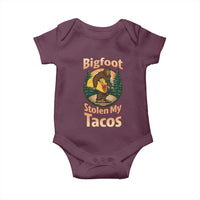 Funny Bigfoot Stole My Tacos Baby Onesie Sasquatch Taco Lover