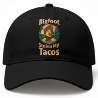Funny Bigfoot Stole My Tacos Baseball Cap Sasquatch Taco Lover