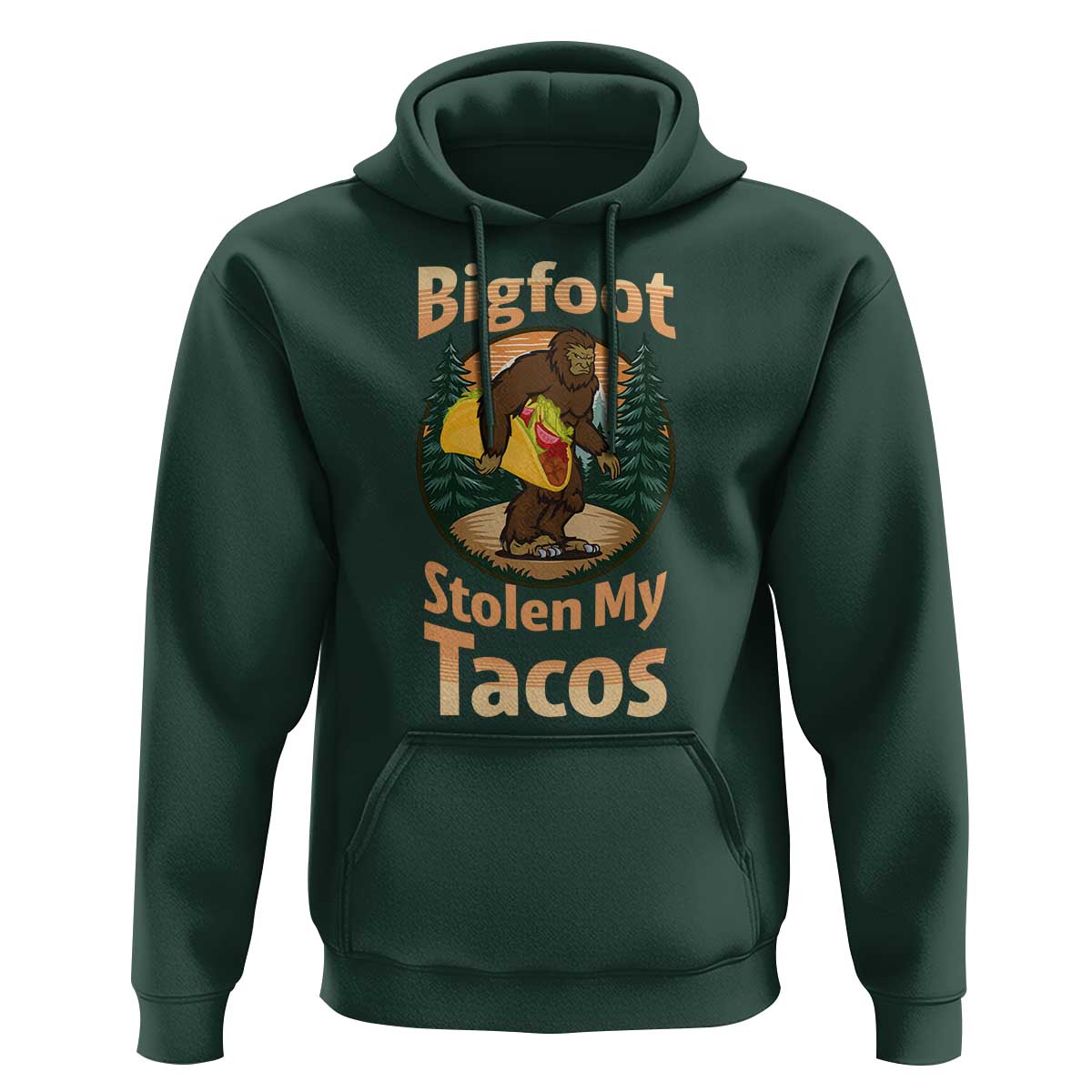Funny Bigfoot Stole My Tacos Hoodie Sasquatch Taco Lover