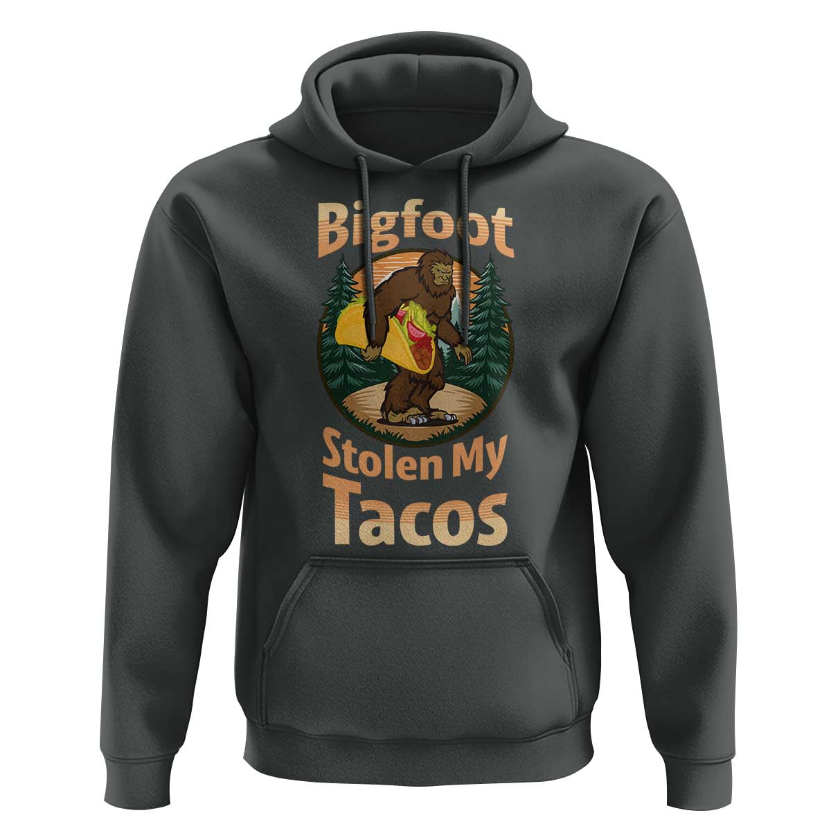 Funny Bigfoot Stole My Tacos Hoodie Sasquatch Taco Lover