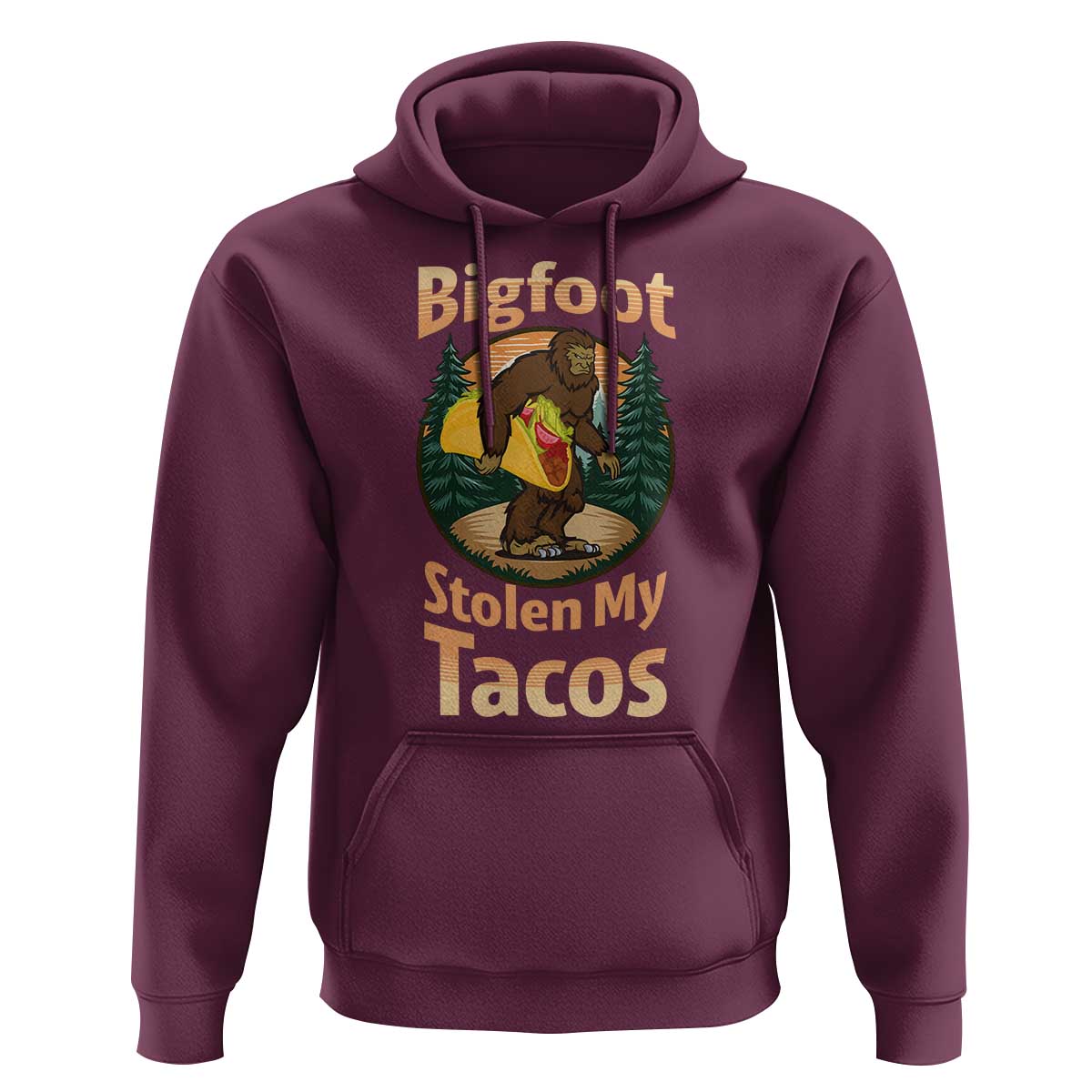 Funny Bigfoot Stole My Tacos Hoodie Sasquatch Taco Lover
