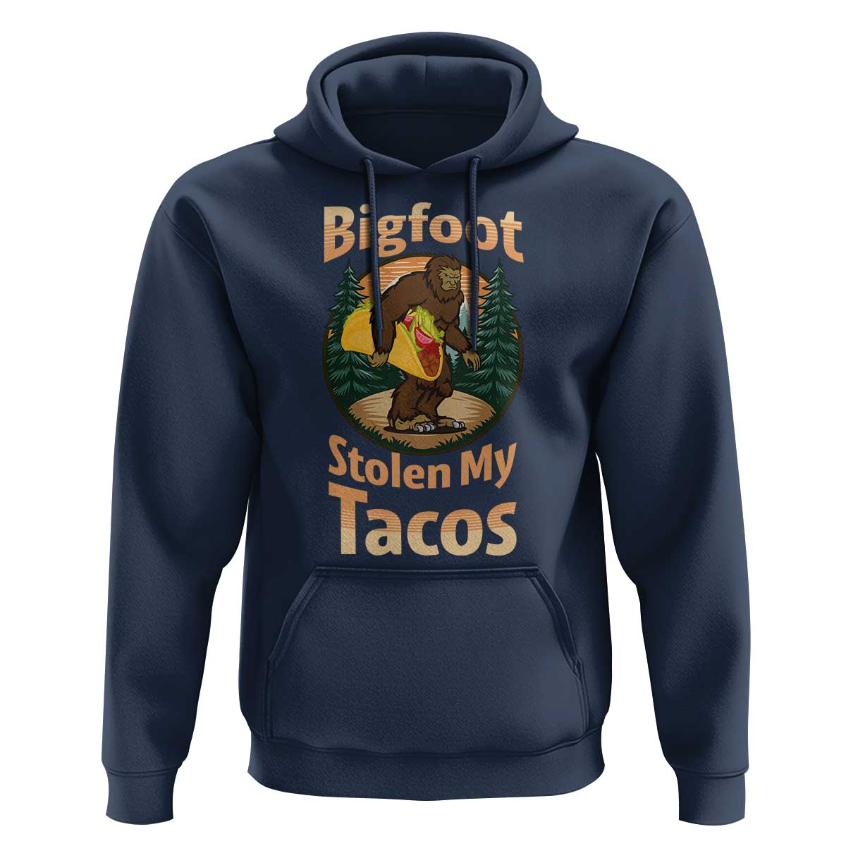 Funny Bigfoot Stole My Tacos Hoodie Sasquatch Taco Lover