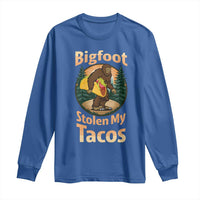 Funny Bigfoot Stole My Tacos Long Sleeve Shirt Sasquatch Taco Lover