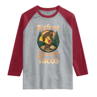 Funny Bigfoot Stole My Tacos Raglan Shirt Sasquatch Taco Lover