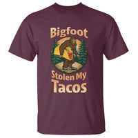 Funny Bigfoot Stole My Tacos T Shirt Sasquatch Taco Lover